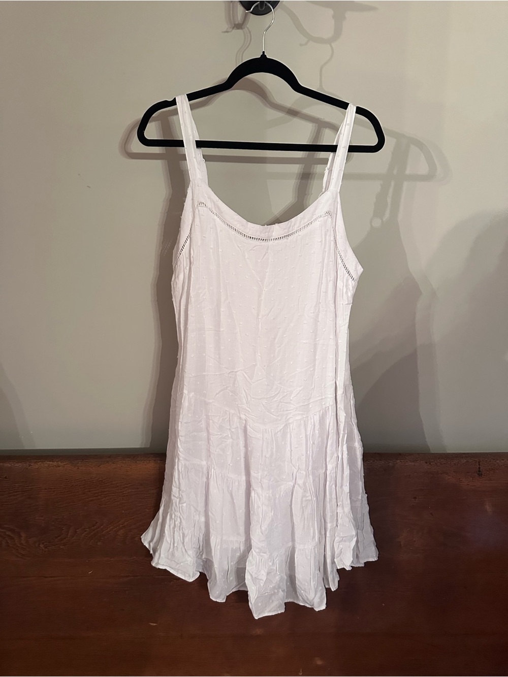 SO White Lightweight Slip Dress with Scoop Neck